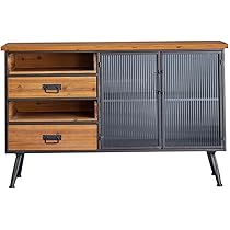 Amazon.co.jp: サイドボード インダストリアルスタイル無垢材鉄